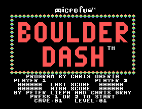 Boulder Dash Title Screen